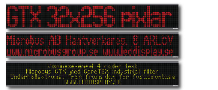 LED display text