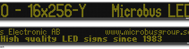 Microbus LED display