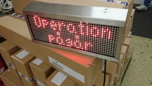 LED skylt inomhus rostfritt