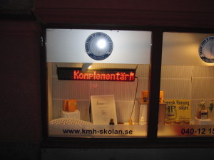 LED display inomhus skyltfönster