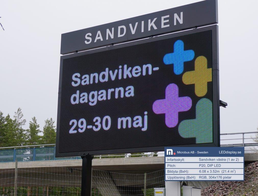 Sandviken - Digital Infartsskylt P20